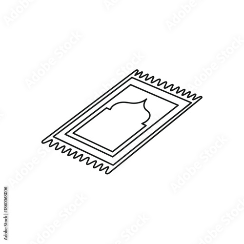 Minimalist Geometric Prayer Rug Aesthetic Spiritual Serenity & Modern Boho Design