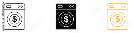 Money laundering icon vector. economy loss symbol. vector illustration.
