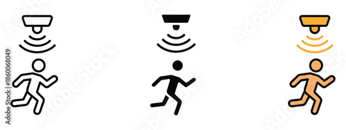Motion sensor icon vector. security and smart home systems symbol. vector illustration.