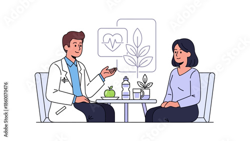 Professional healthcare consultation for personalized nutrition and wellness, guiding individuals towards a healthier lifestyle through expert advice and support