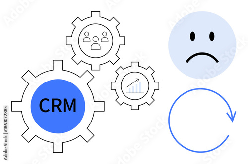 CRM concept. CRM systems streamline client data management and enhance customer experiences. CRM optimizes relationships, boosts insights for businesses, and improves retention. Perfect
