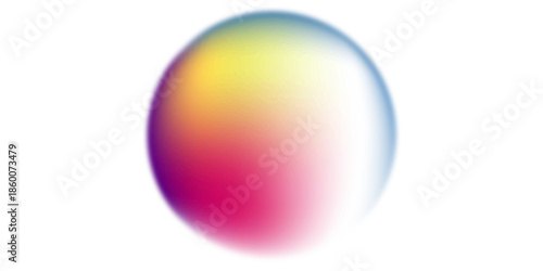 Set color circle gradient noise gradation. Abstract colorful watercolor blur mesh on isolated transparent background. Circle shape png.