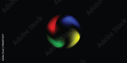 abstract, glowing, sphere, RGB, futuristic