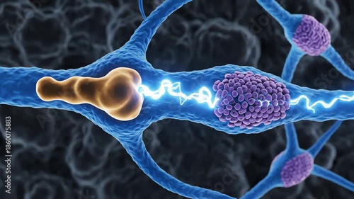 Neuronal membranes enriched with omega-3 glow with increased flexibility, allowing neurotransmitter receptors to activate more precisely. Synaptic pulses appear smoother and more synchronized