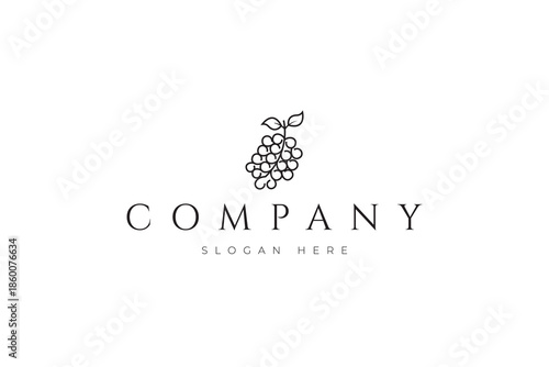 grapefruit logo with minimalist linear design style