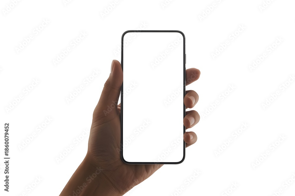 © Nur - Hand holding blank smartphone © Nur - Hand holding blank smartphone