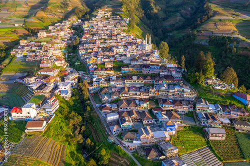 Explore the Beautiful Village of Dusun Butuh Nepal Van Java in Magelang, Central Java, Indonesia, Surrounded by Lush Green Hills and Terraces
