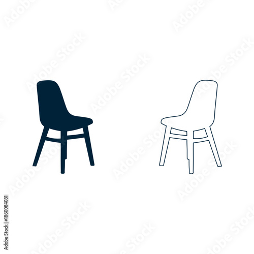 Modern office chairs with a comfortable ergonomic design are isolated on a white background as a 3d rendered furniture object for business interior style