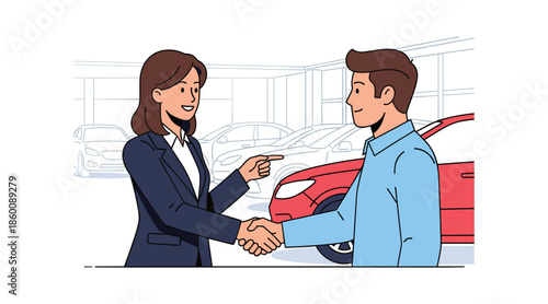 Customer completes car purchase