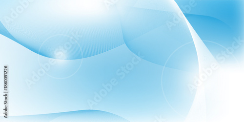 Abstract white wavy glowing lines on a blue background. Futuristic digital high-technology pattern. Health Care concept. Vector