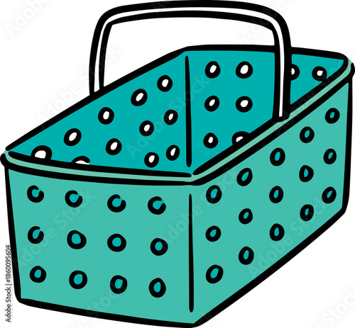 Illustration of plastic basket

