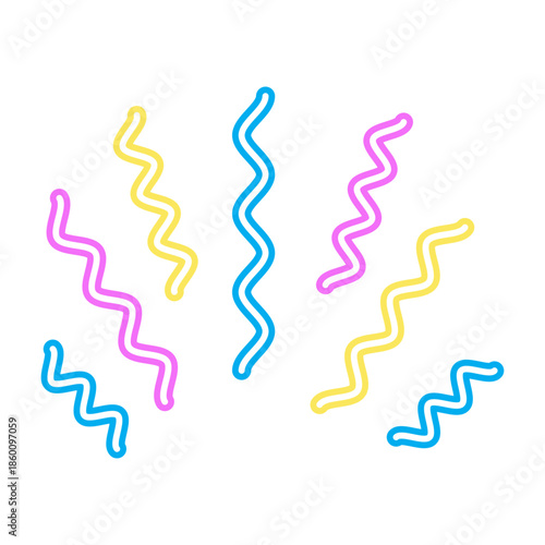 Neon Style Hand Drawn Rays