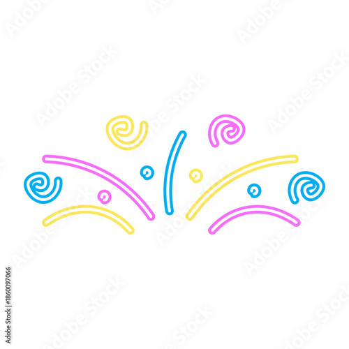 Neon Style Hand Drawn Rays