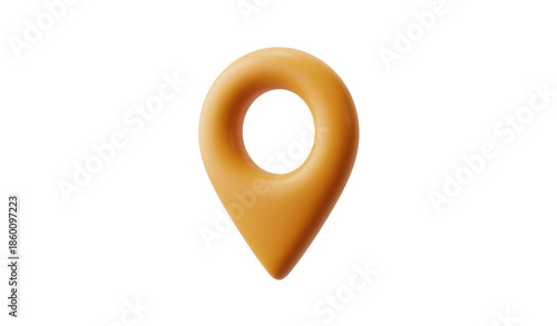 Golden gps location pin icon for digital maps and navigation isolated on white background vector illustration