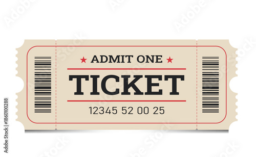 Vintage admit one ticket illustration