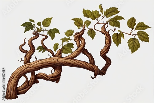 Wallpaper Mural Twisted root or woody vine a natural brown Torontodigital.ca