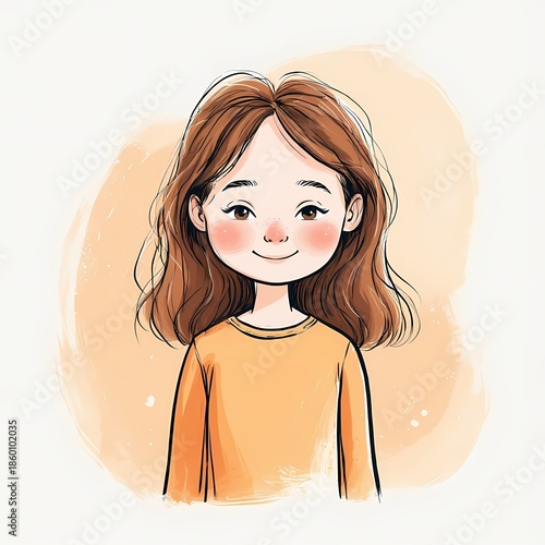 a girl with with cute smile