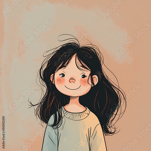 a girl with with cute smile