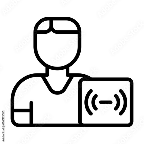 Live Streaming Vector Icon