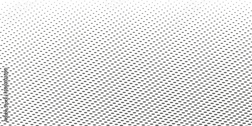Halftone black and white background in manga and comics style. Solid halftone background with a faded edge. Vector illustration.