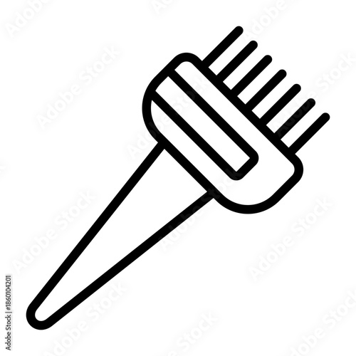 Hair Dye Brush Vector Icon