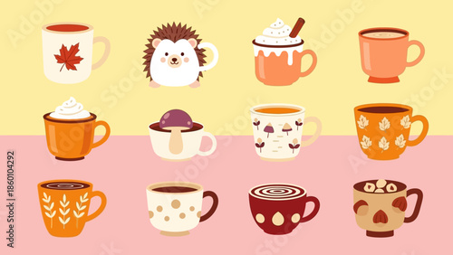 Autumn Mug Collection Cozy Drinks and Seasonal Designs for Warmth