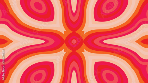 Vibrant abstract geometric pattern with pink, orange hues