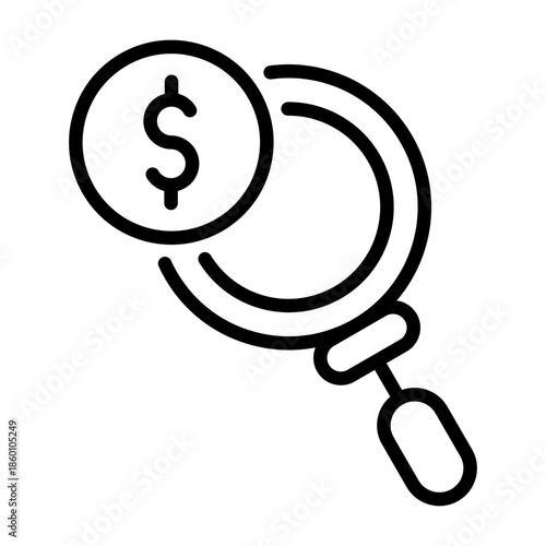 Magnifying Glass Search Vector Icon