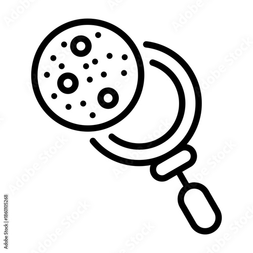 Petri Dish Search Vector Icon