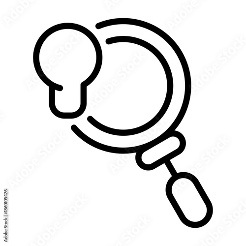 Keyhole Search Vector Icon