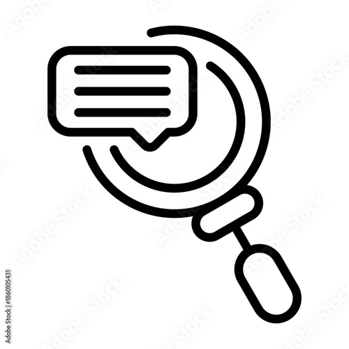 Messages Search Vector Icon