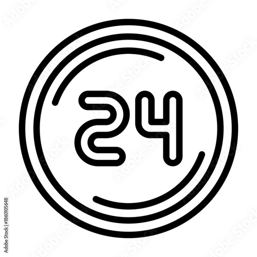 Twenty four Vector Icon