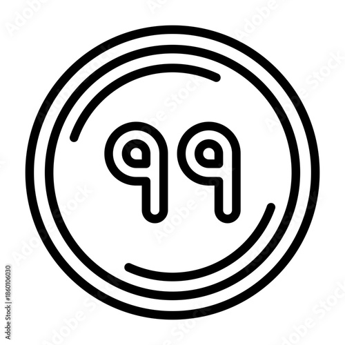 Ninty nine Vector Icon