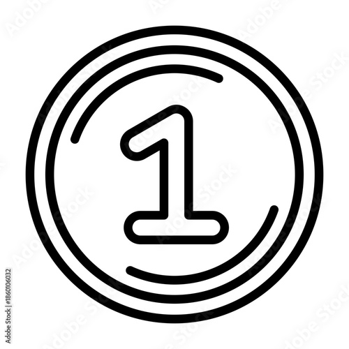 One Vector Icon