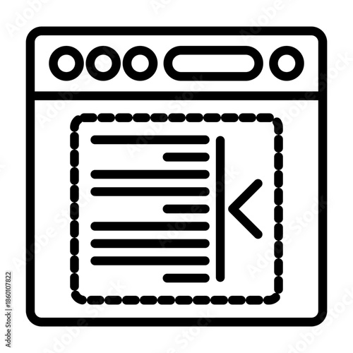 Left Alignment Vector Icon