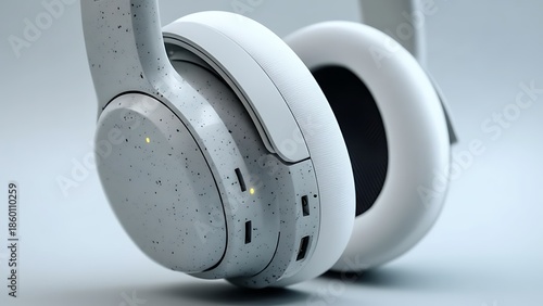 Wireless over-ear headphones in white