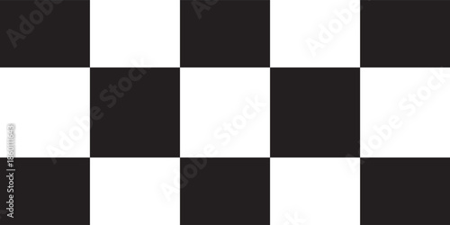 Black and white chess pattern. Checkerboard seamless vector illustration. Abstract checkered checkerboard for game. Grid geometric square shape. Race flag.