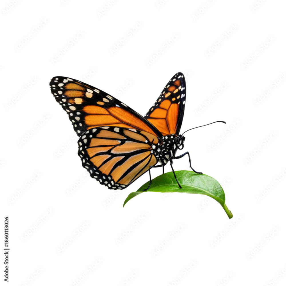 Obraz premium Monarch butterfly on a leaf