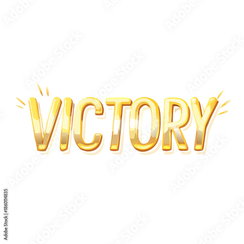 the word victory written on a white background