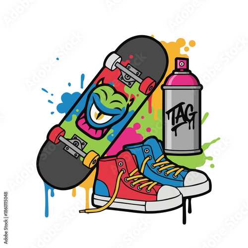 Street Culture Objects Set