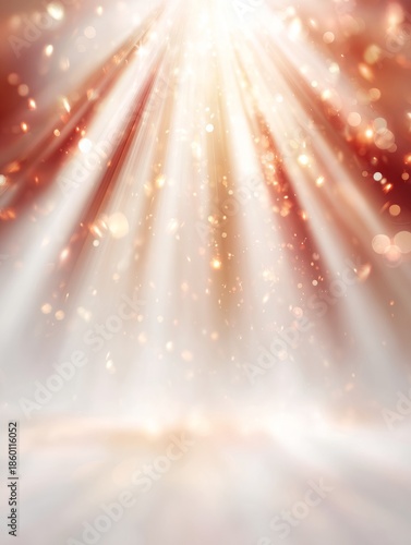 Golden Sun Rays with Sparkles Background