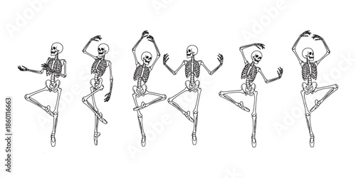 Vector illustration of dancing silhouette