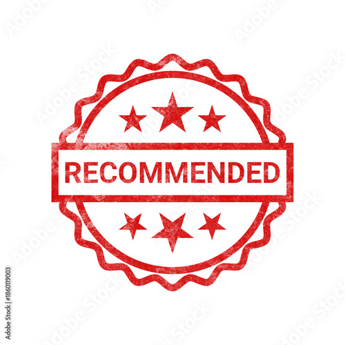 Recommended Stamp Vector Illustration