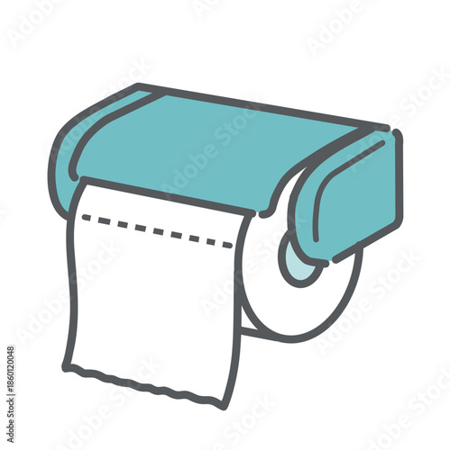 トイレットペーパーホルダーのイラスト