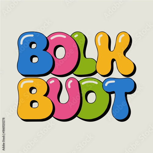 Colorful animated typography art with bold playful letters bouncing smoothly, clean background, modern digital illustration, seamless loop, fun giphy style