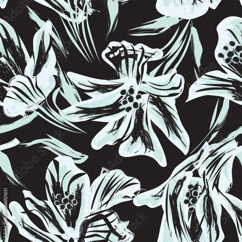 Pastel Abstract Floral Seamless Pattern Design