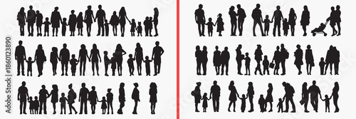 group people silhouettes vector, crowd human figures, social group clipart, community people svg, population illustration, black crowd silhouettes, society vector art, human diversity graphics, teamwo