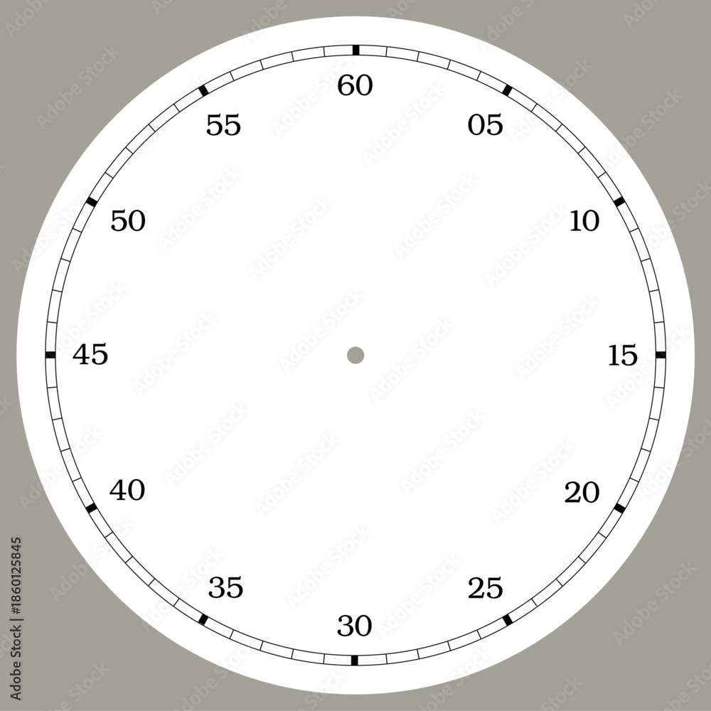 Naklejka premium Vector clock face in a modern style