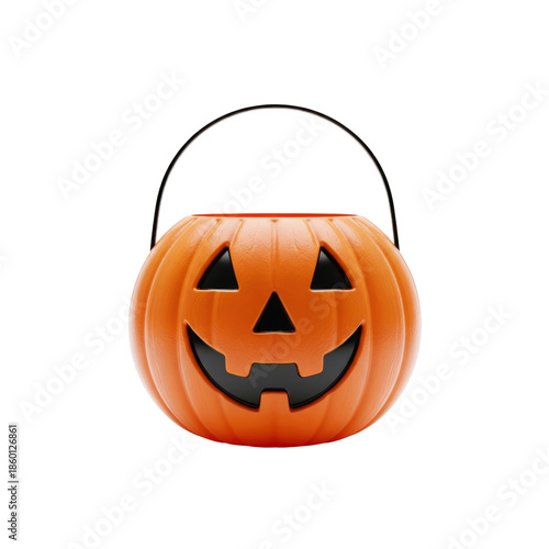 Orange pumpkin bucket for Halloween treats
