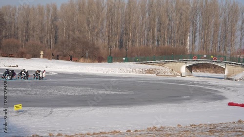 Volga Manor, a Russian village, winter festival for tourists visiting Qarbin, China,